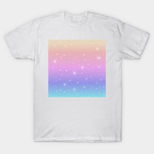 Pastel Ombre Unicorn Gradient Sparkle Pattern T-Shirt